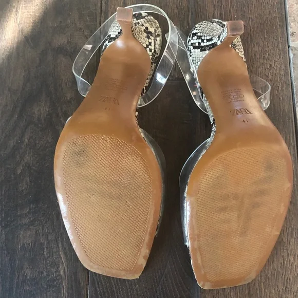 Zara Snakeskin and Clear Heels - Picture 8 of 8